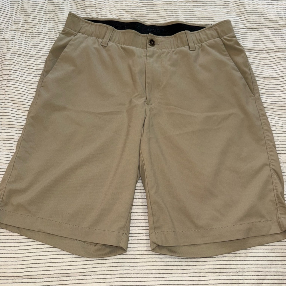 UA Tan Golf Shorts 36 10”inseam